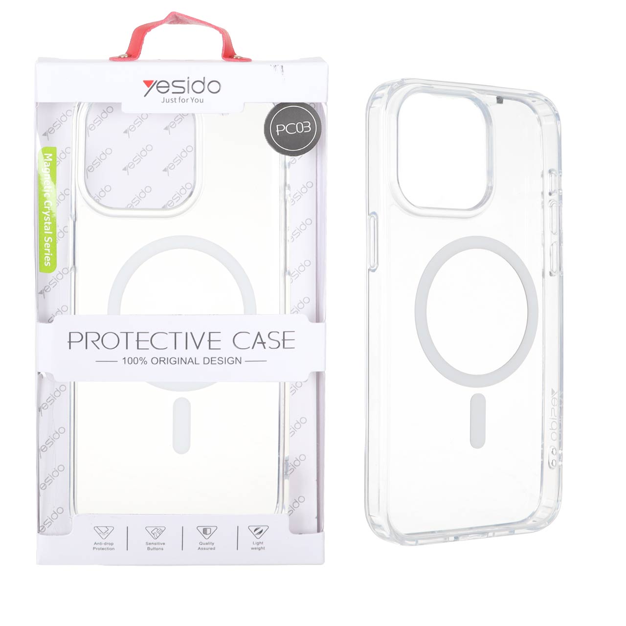 قاب اورجینال Yesido PC03 شفاف MagSafe مدل Apple iPhone 15 Pro Max (پک دار)